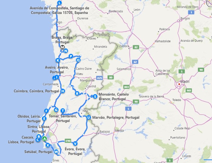 mais regiões  Roteiro de viagem portugal, Portugal mapa, Dia de portugal