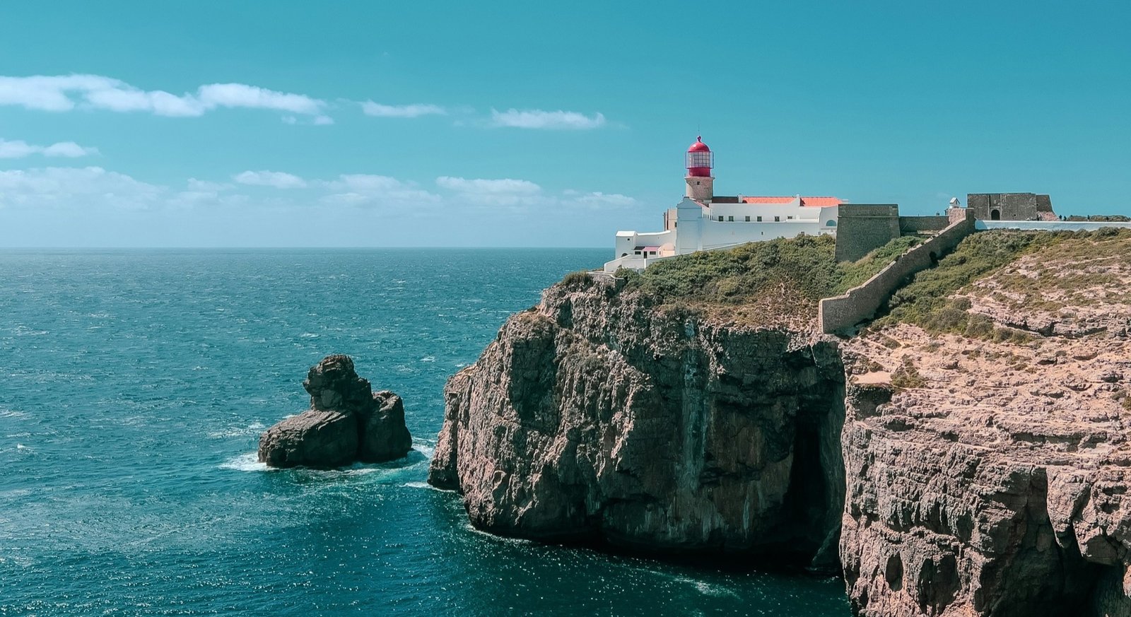 Cabo da Roca lighthouse above Atlantic cliffs