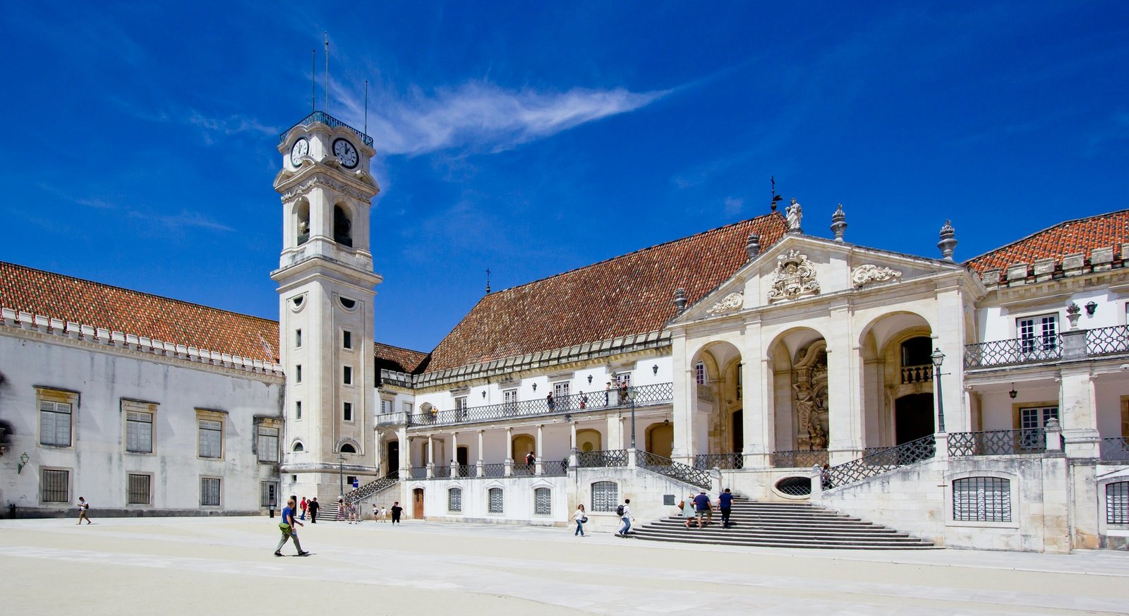 Courtyard and historic buildings of the University of Coimbra