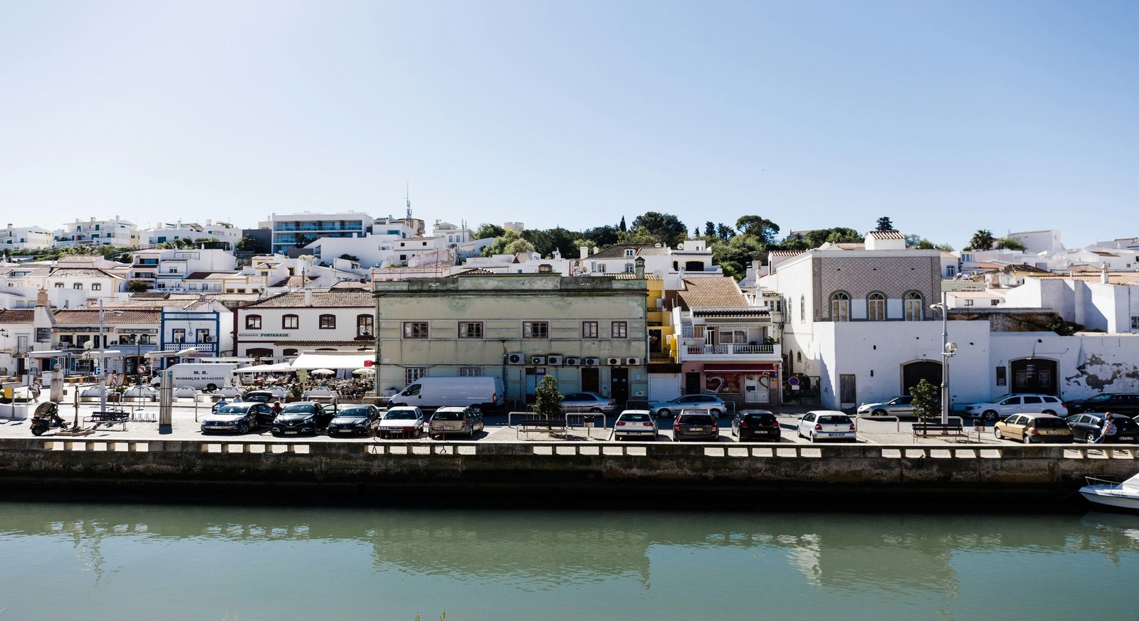 Scenic Atlantic coastline and warm sandstone formations in Algarve