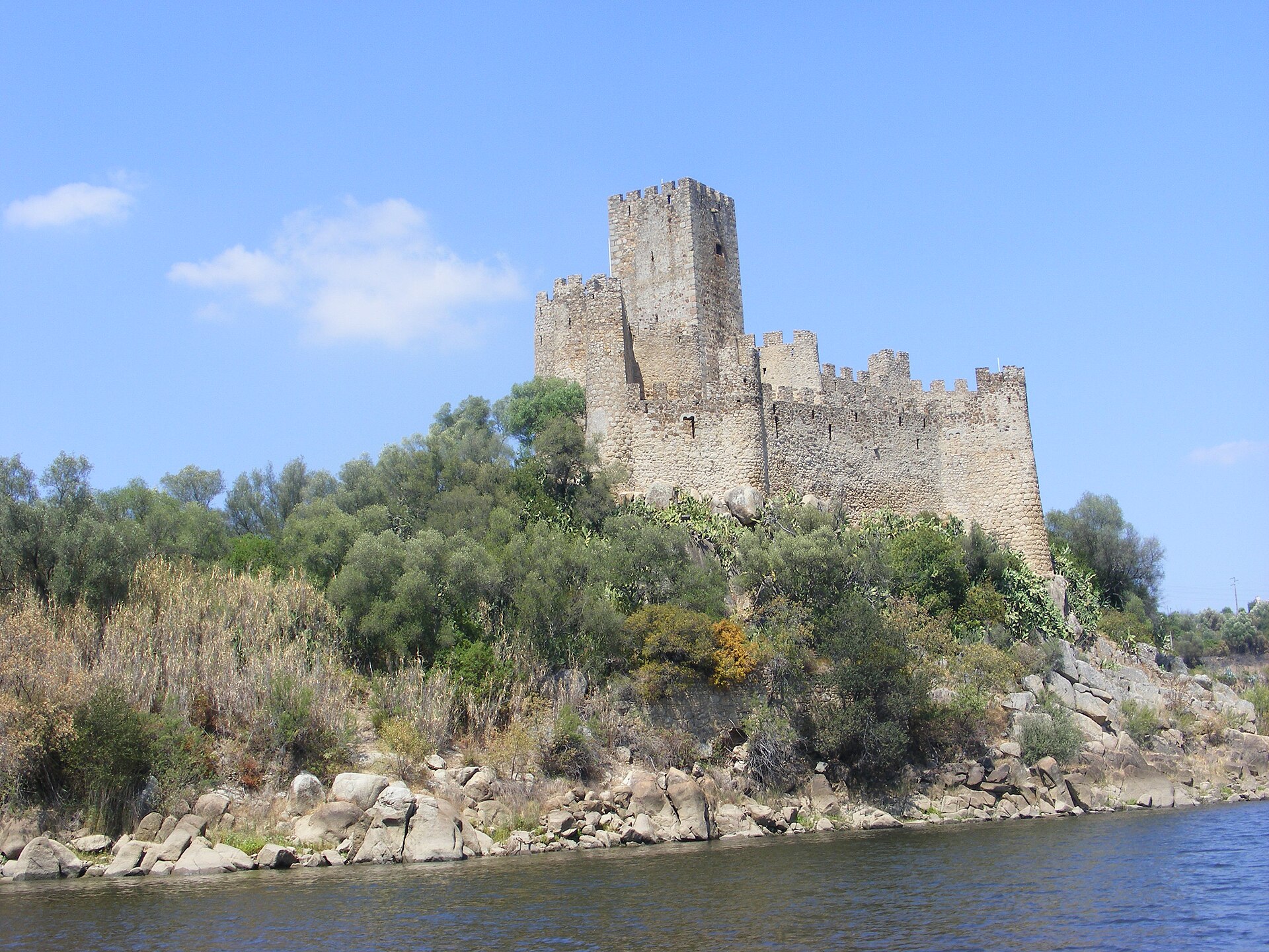 Almourol Castle above the Tagus River