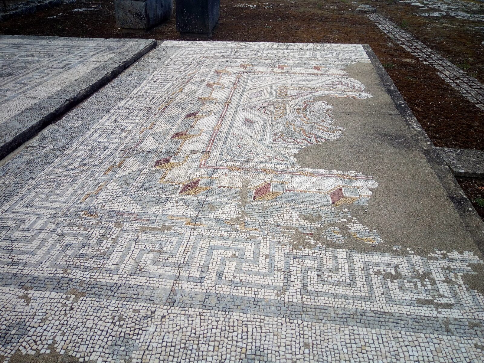 Roman mosaic at the ruins of Conímbriga