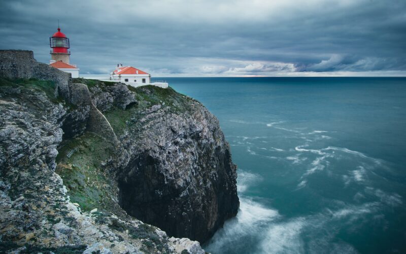 Cliffs and lighthouse at Cabo de São Vicente