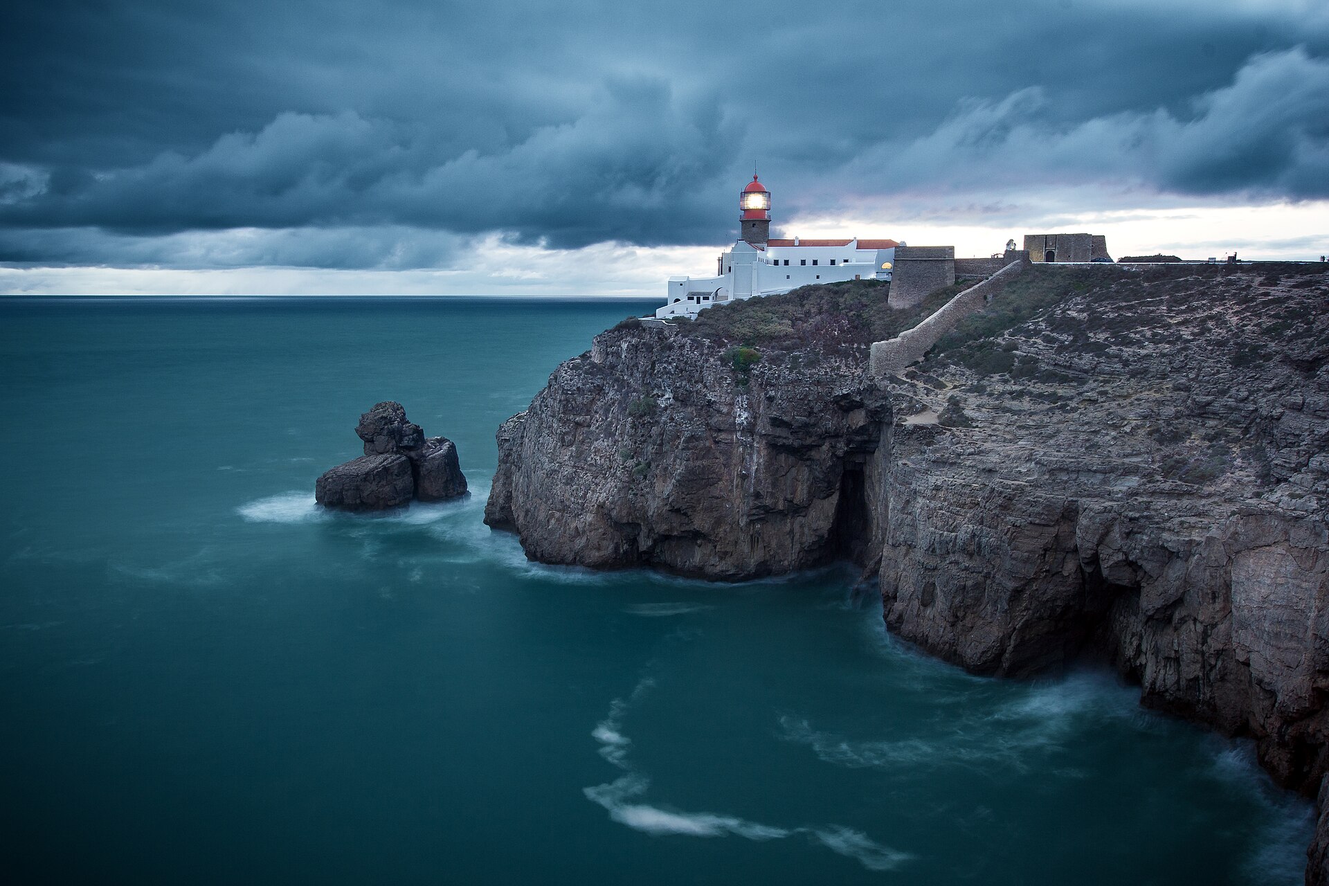 Sagres lighthouse and the Atlantic coast