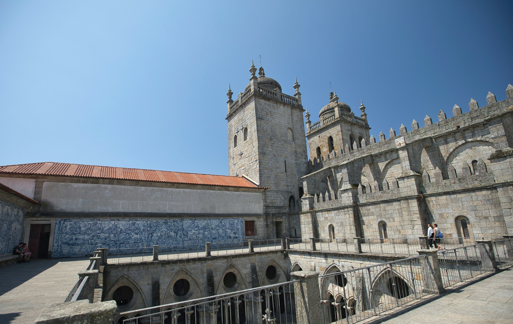 Porto Cathedral’s stone towers and azulejo-lined courtyard.