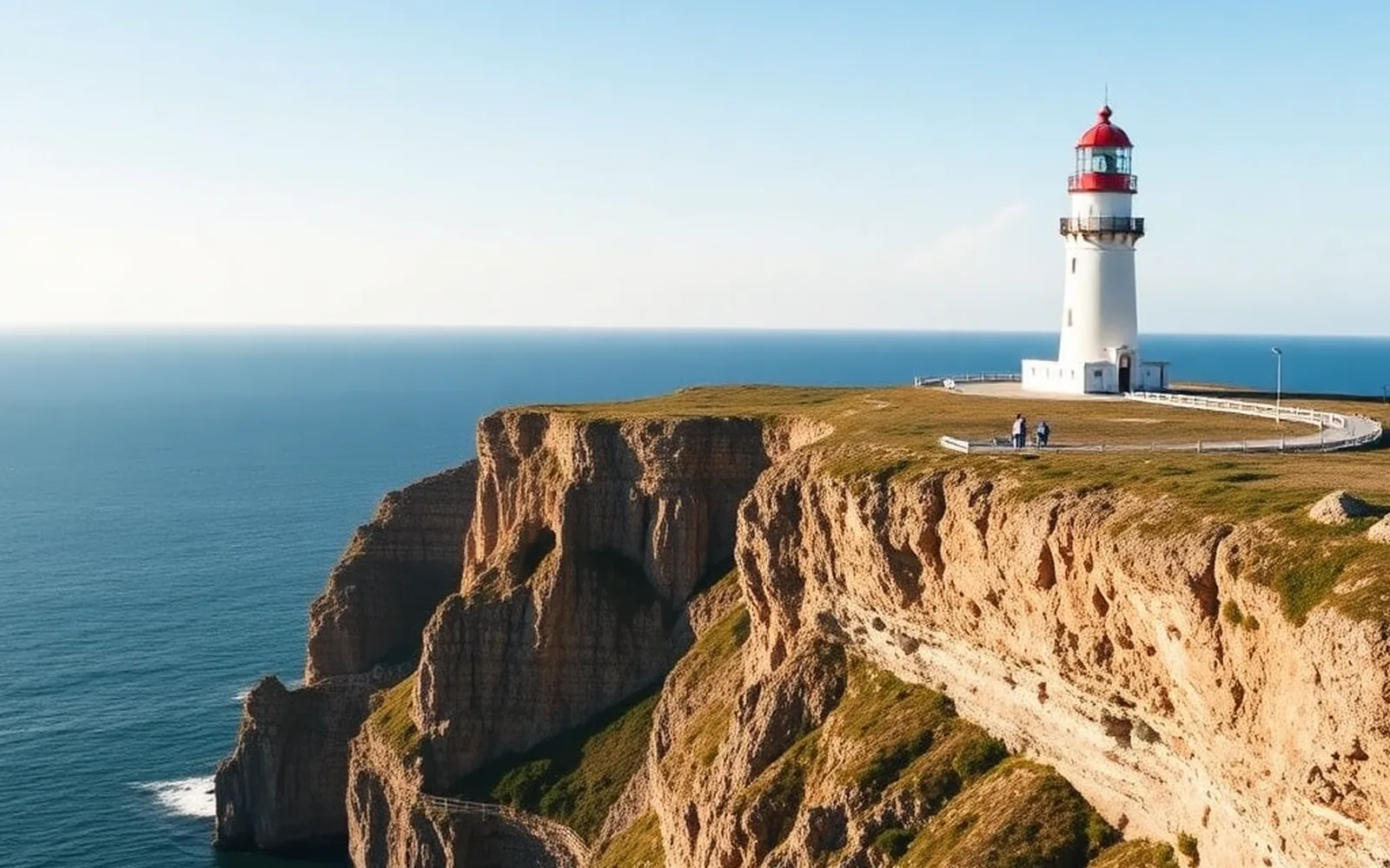 Lighthouse above the Atlantic coast in Portugal